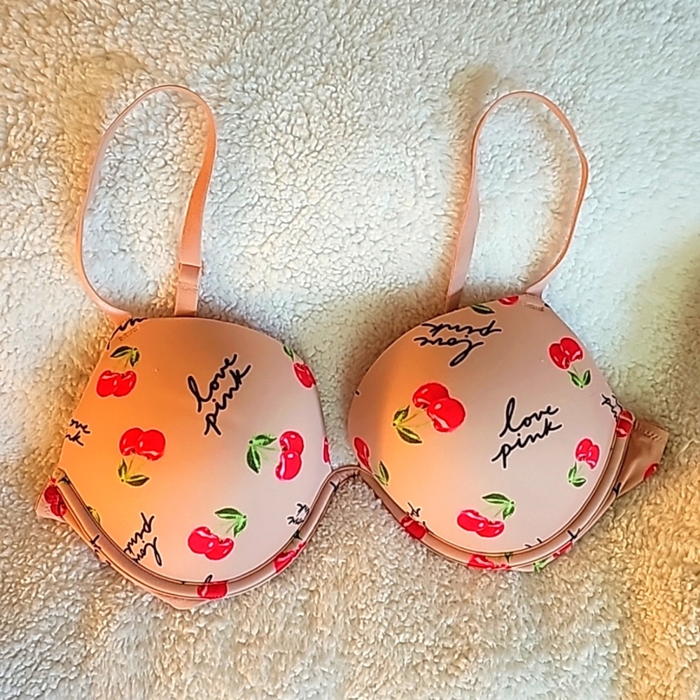 PINK Victoria's Secret Cherry Print Bra